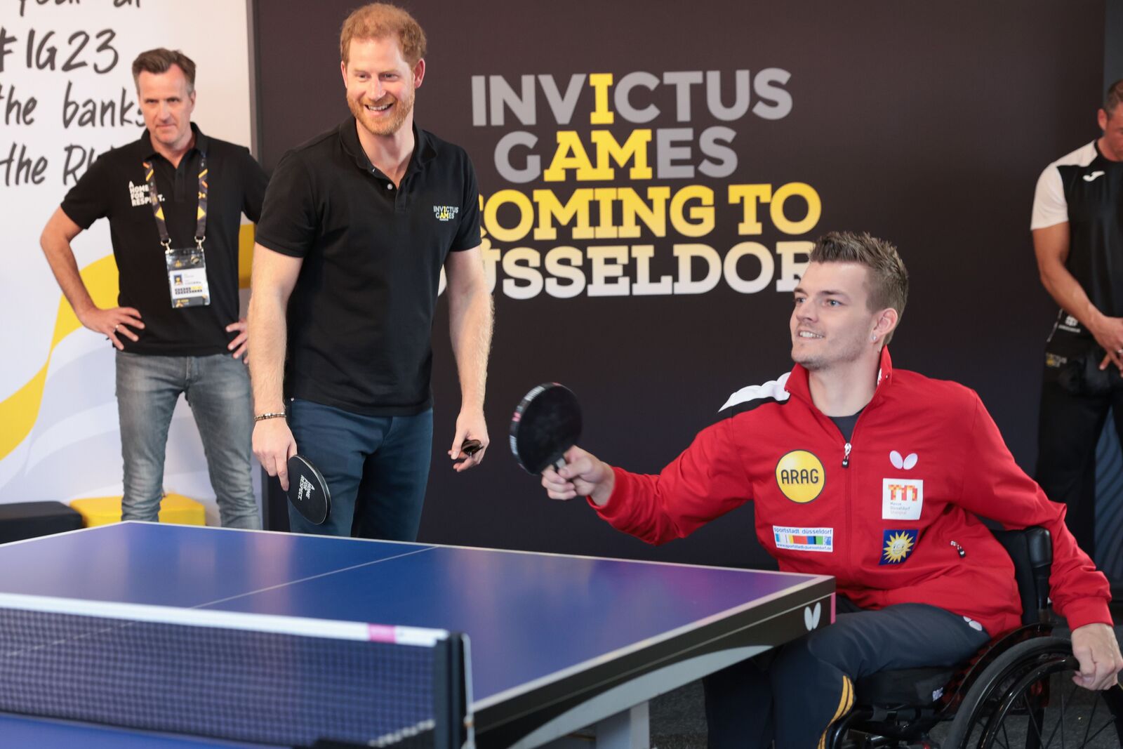 Prince Harry table tennis Dussledorf