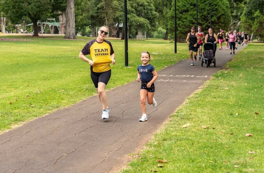 Justine and daughter parkrun Invictus Australia