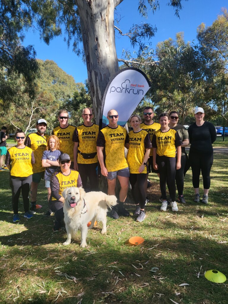 parkrun with Team Veteran and people volunteering powered by Invictus Australia for veterans health week 2023 in SA