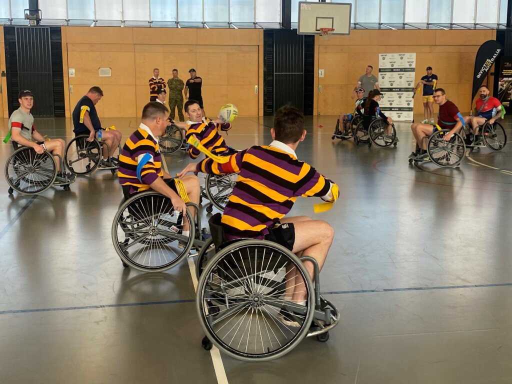 Veterans and people volunteering at an Invictus Australia event