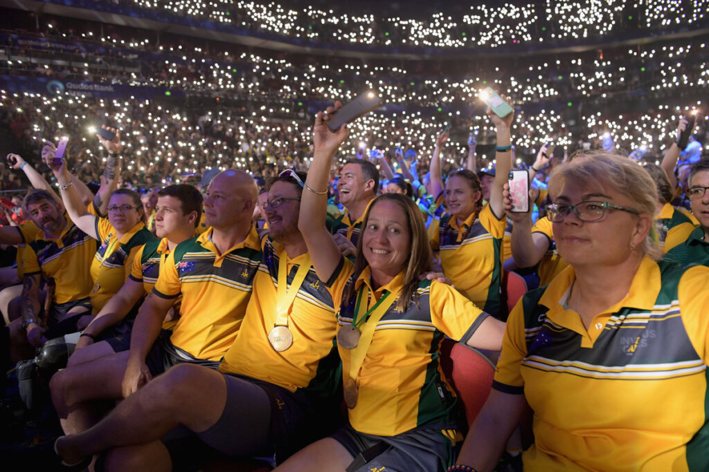 Team Australia Invictus Games Alumni celebrate at the Invictus Games Sydney 2018 